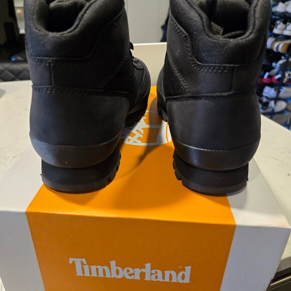 Timberland Euro Hiker Lace-up Boot - Black Nubuck, Size 10 NEW - Picture 4 of 6